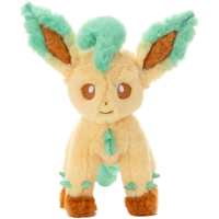 Officiële Pokemon knuffel Leafeon KutaKutaTatta 29cm lang Takara tomy (small) (zeldzaam exemplaar)